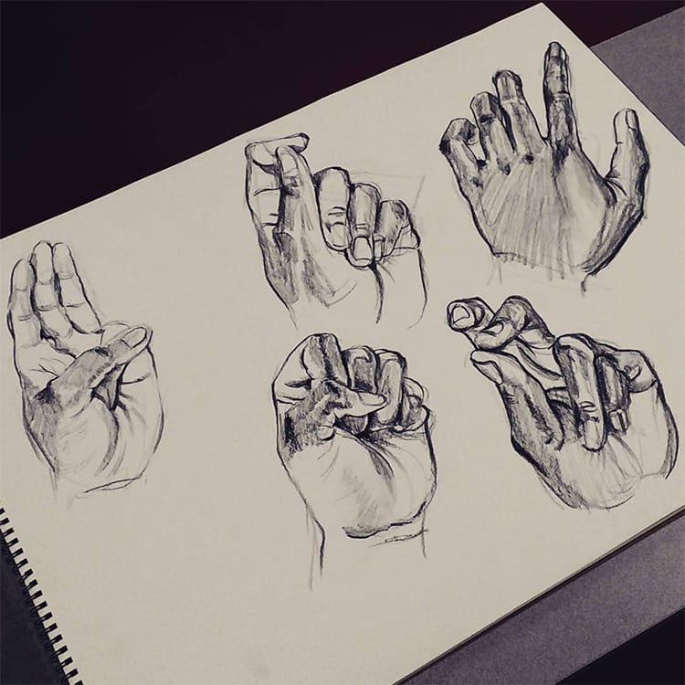 59 tutos & idées pour apprendre à dessiner une main 15