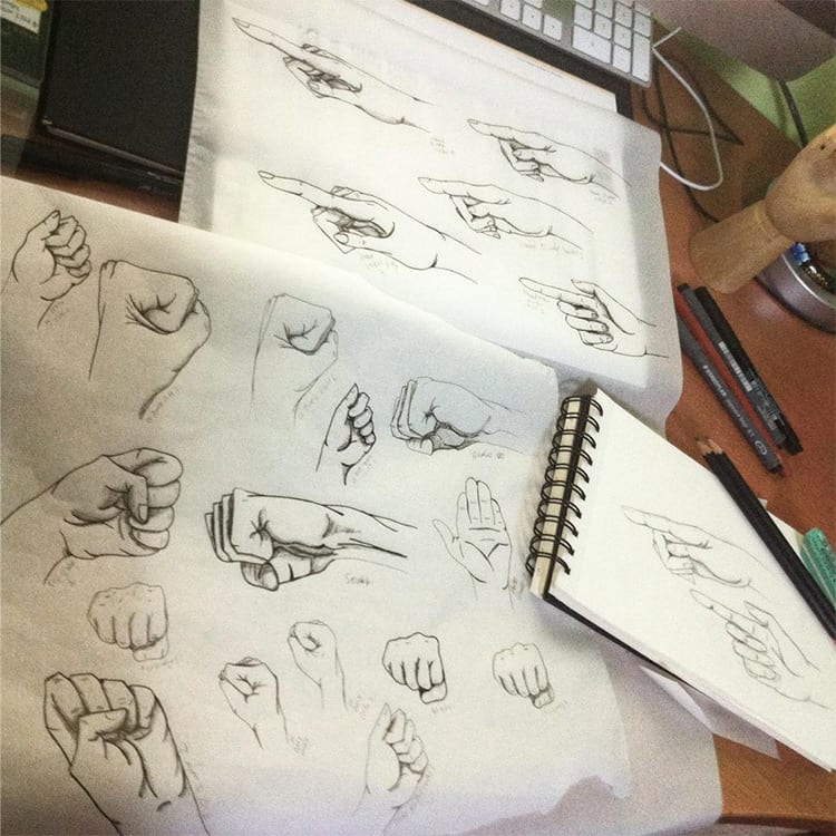 59 tutos & idées pour apprendre à dessiner une main 21