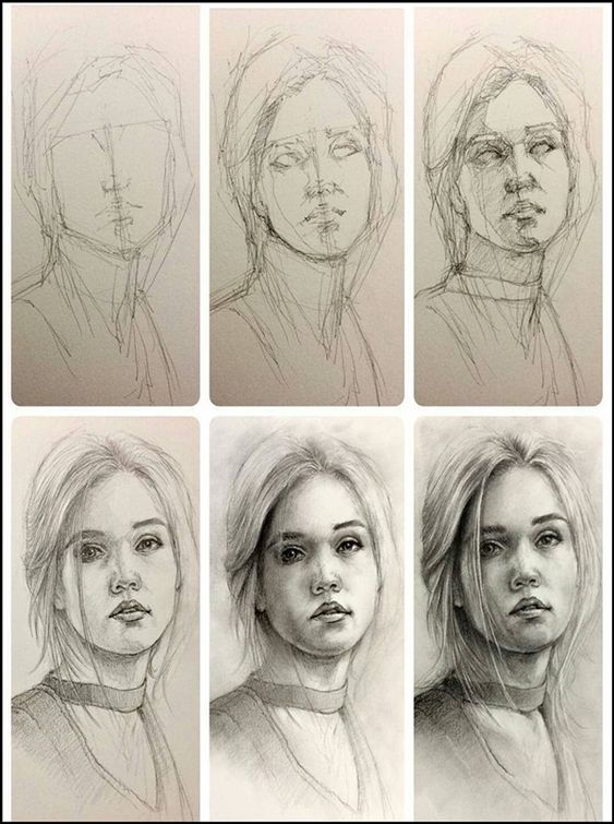 35 tutos & idées de dessins de visages 6