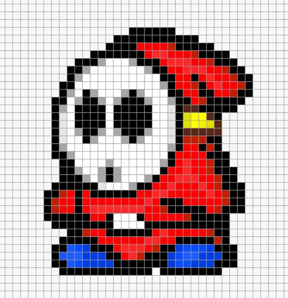 100 idées de coloriages de dessins pixel art 103