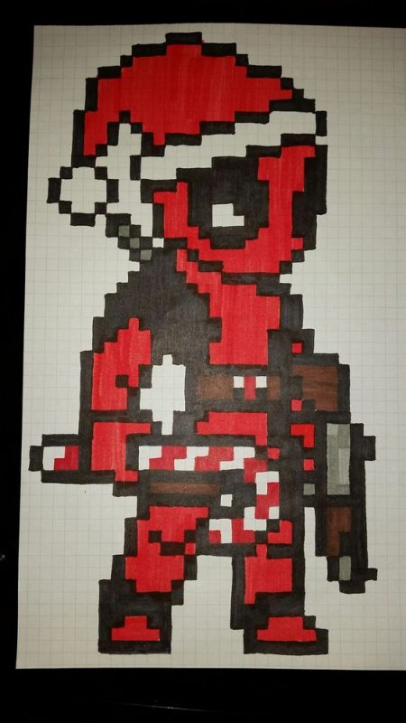 100 idées de coloriages de dessins pixel art 106