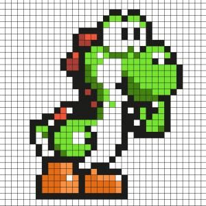 100 idées de coloriages de dessins pixel art 50