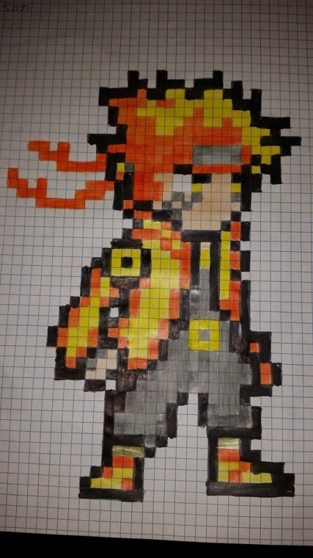 100 idées de coloriages de dessins pixel art 74