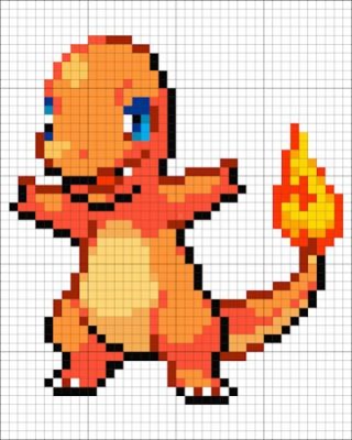 100 idées de coloriages de dessins pixel art