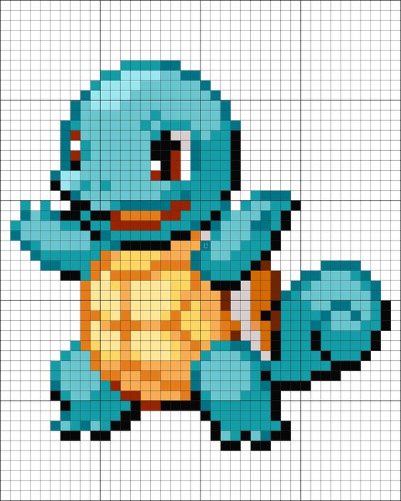 100 idées de coloriages de dessins pixel art 88