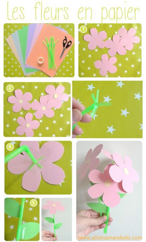 31 idées & tutos de fleurs en papier faciles à faire 13