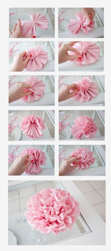 31 idées & tutos de fleurs en papier faciles à faire 17