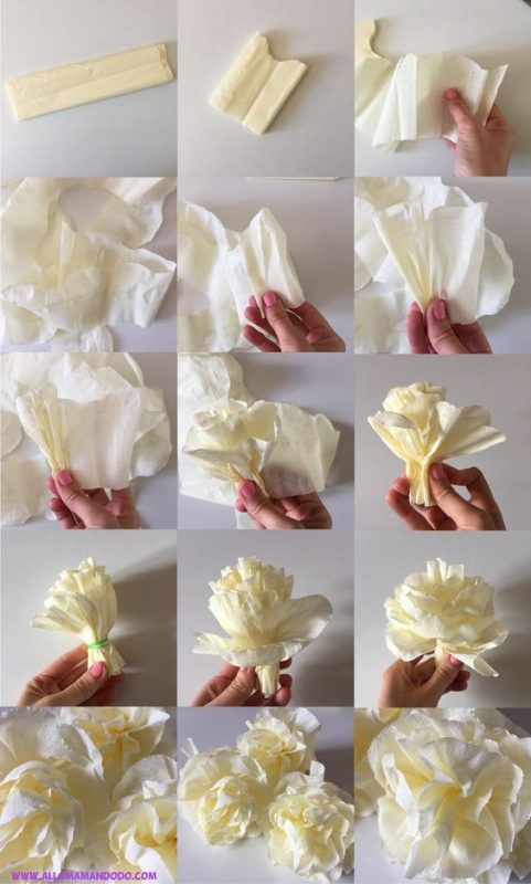 31 idées & tutos de fleurs en papier faciles à faire 19