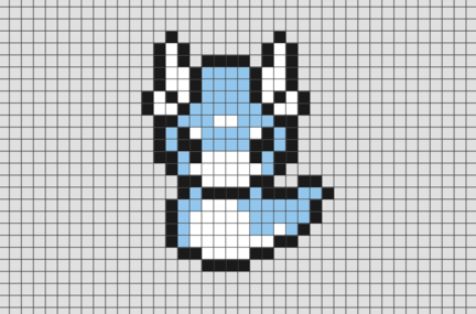 50 idées de dessins pixel art Pokémon à colorier 13