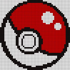 50 idées de dessins pixel art Pokémon à colorier 44