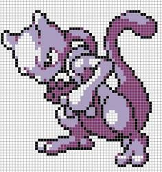 50 idées de dessins pixel art Pokémon à colorier 50