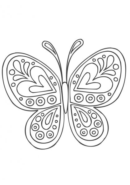 Coloriage Papillon : 32 Dessins De Papillon à Imprimer et à Colorier 7