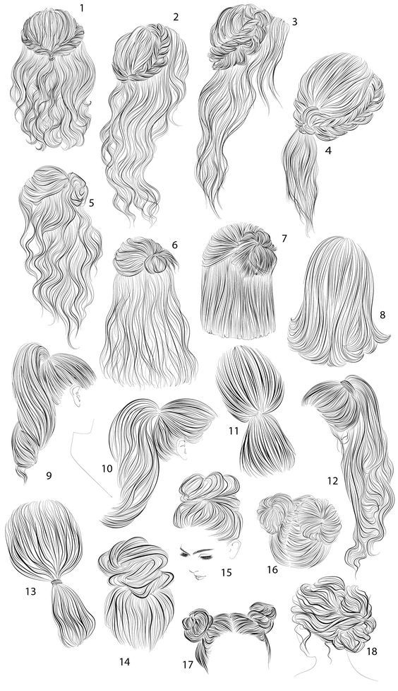 20 top idées de dessins de cheveux