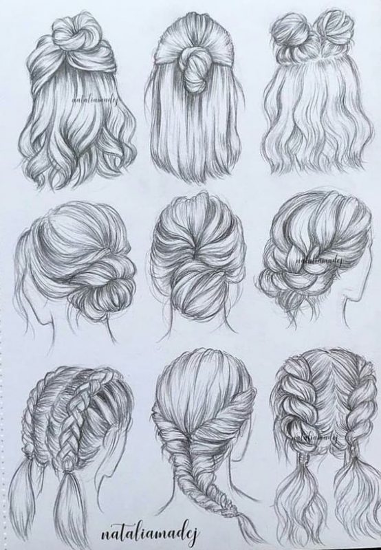 20 top idées de dessins de cheveux 19