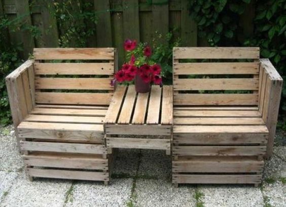 37 top idées de bancs en palettes à fabriquer soi-même 33