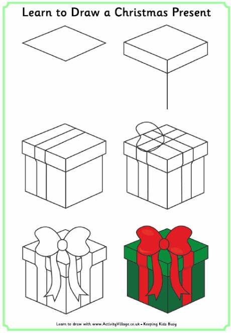 21 Tutos Dessins Noël : Pour apprendre à faire les dessiner à Noël 14