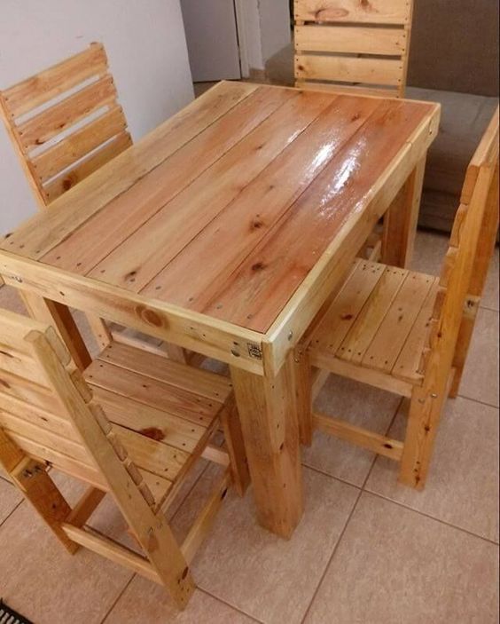 27 top idées de tables en palettes 24