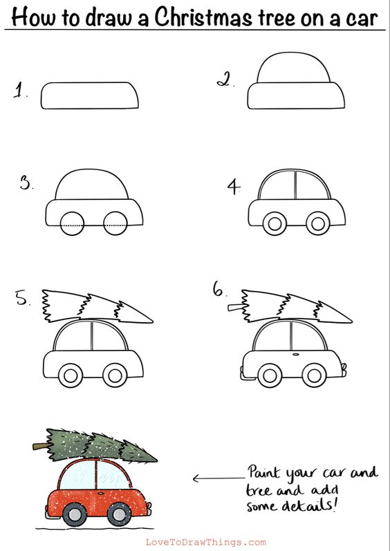 21 Tutos Dessins Noël : Pour apprendre à faire les dessiner à Noël 4