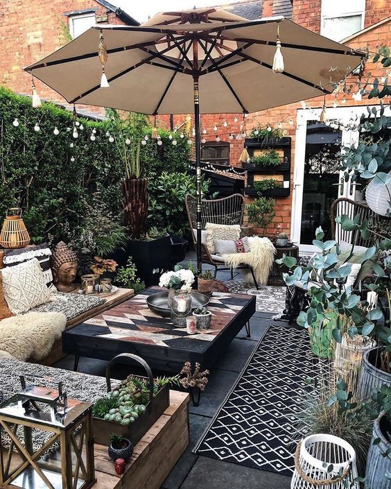 28 décorations de patio bohème en tendance 15