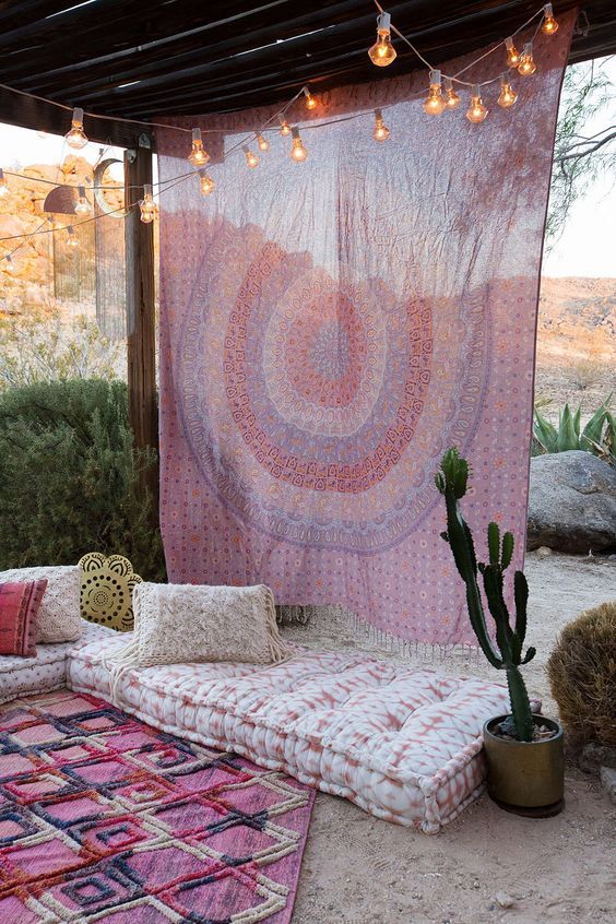 28 décorations de patio bohème en tendance 24