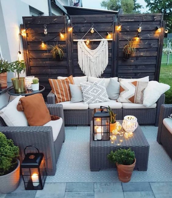 28 décorations de patio bohème en tendance 5