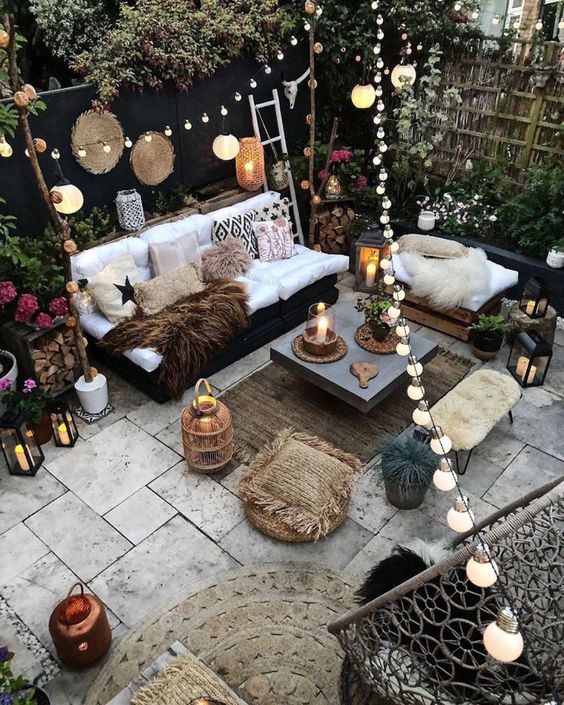 28 décorations de patio bohème en tendance 10