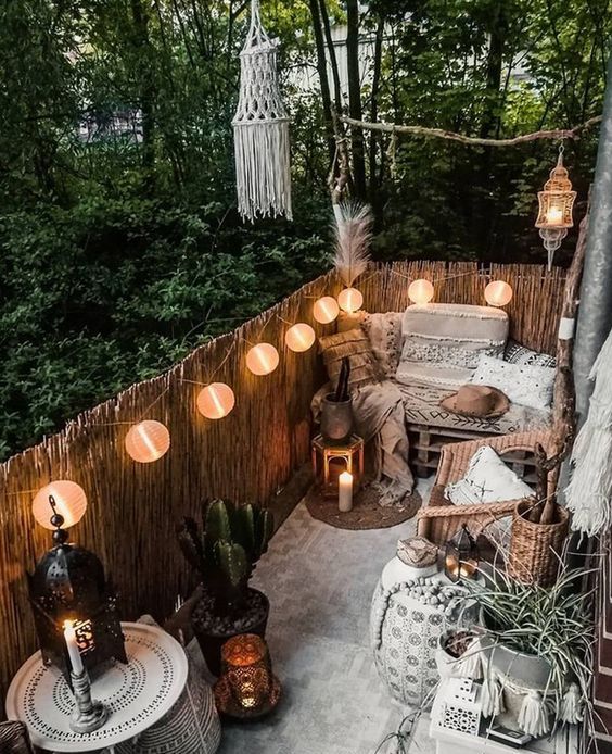 28 décorations de patio bohème en tendance 1