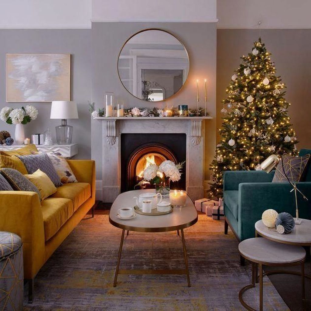 77 belles décorations de Noël pour décorer son salon 30