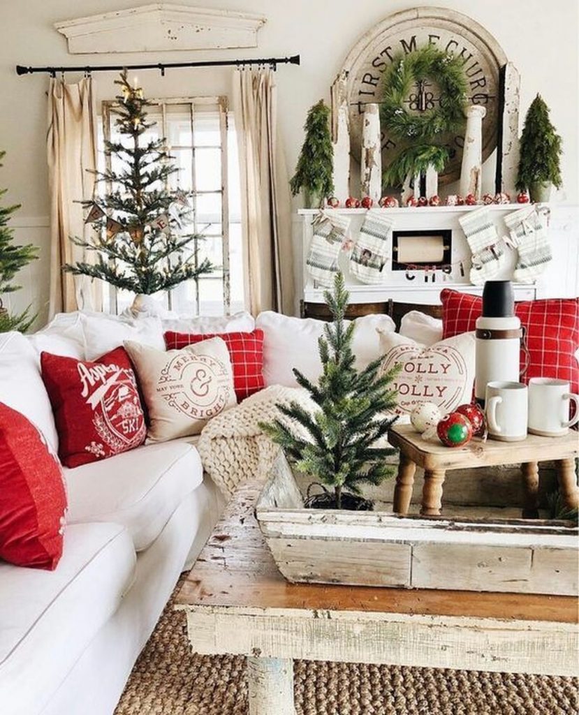 77 belles décorations de Noël pour décorer son salon 43