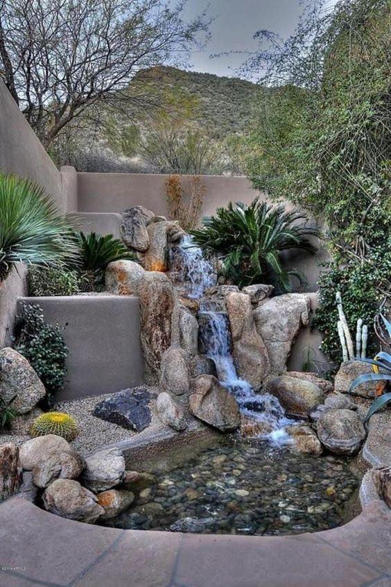 27 idées de bassins avec cascade pour embellir son jardin 8