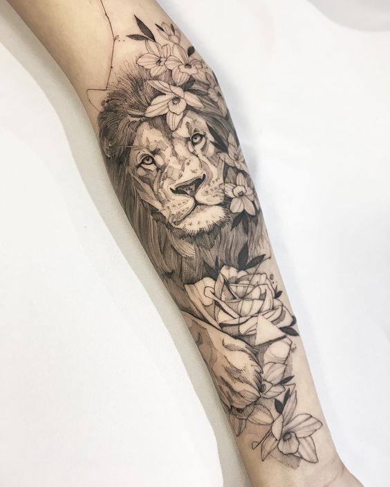 100 top idées de tatouages lion 26