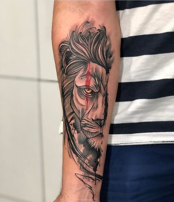 100 top idées de tatouages lion 52