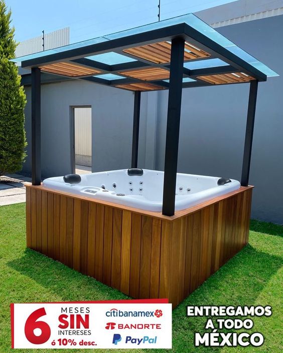 20 idées pour habiller un jacuzzi ou un spa gonflable 15