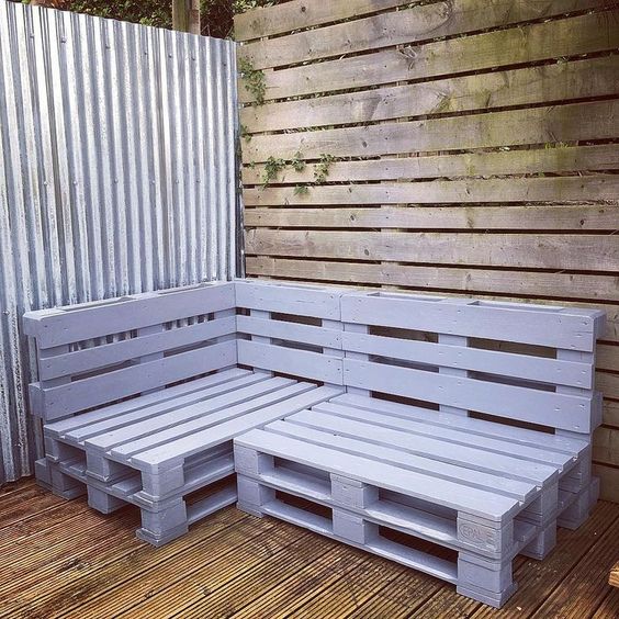 52 top idées de bancs, banquettes & canapés en palettes 51