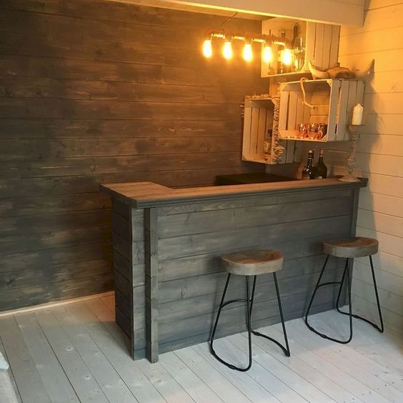 21 top idées de bars en bois de palettes 21