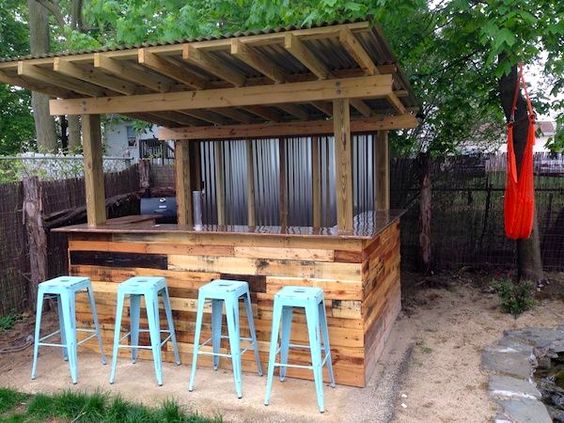 55 top idées de bar de jardin à faire soi-même 46