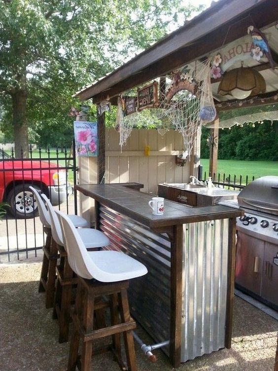 55 top idées de bar de jardin à faire soi-même 53