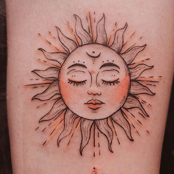 100 top idées de tatouages soleil 4