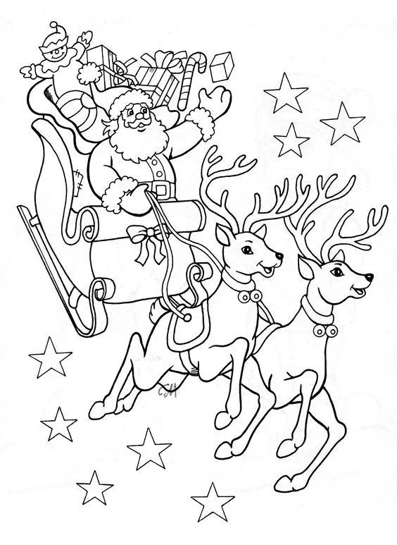 42 Dessins de Pères noël & Coloriages à Imprimer 42