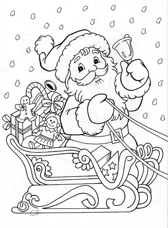 42 Dessins de Pères noël & Coloriages à Imprimer 9