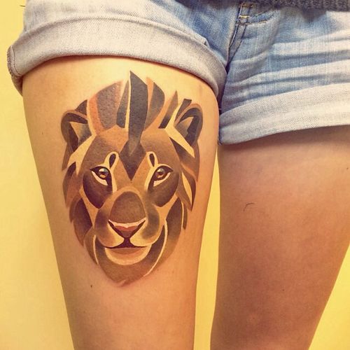 100 top idées de tatouages lion femme 67