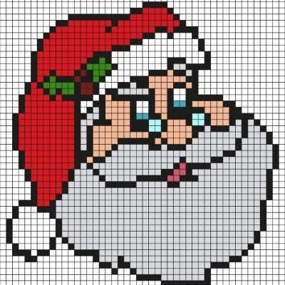 11 idées de pixel art de père noël 1