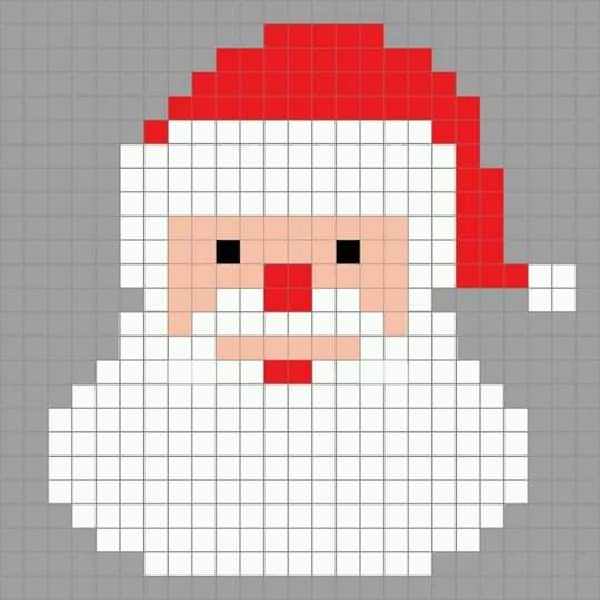 11 idées de pixel art de père noël 2