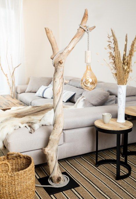 29 top idées de lampes en bois flotté 4