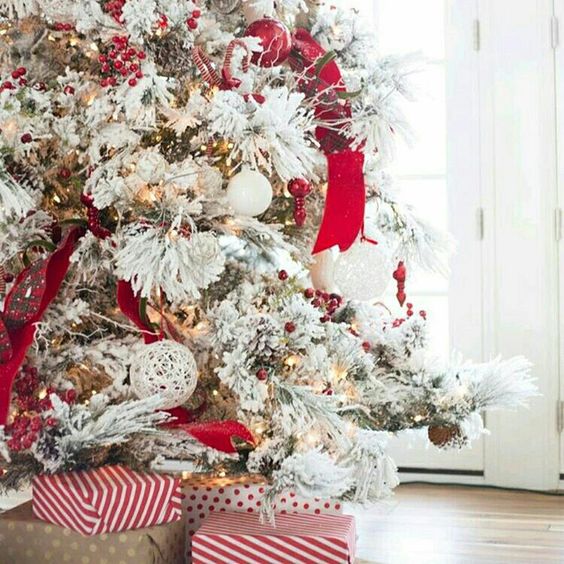 100 idées de décorations de sapin de Noël blancs 48