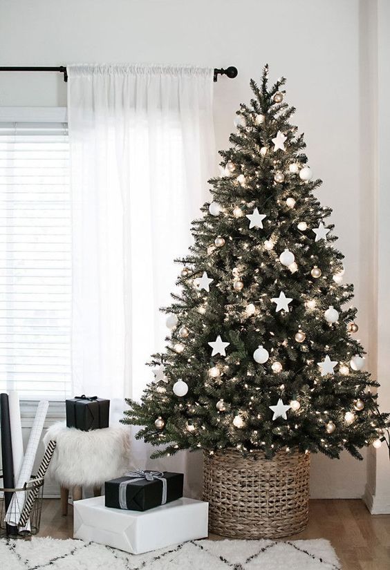 100 idées de décorations de sapin de Noël blancs 3
