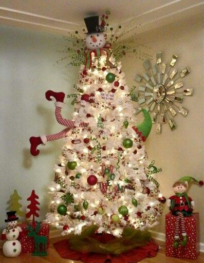 100 idées de décorations de sapin de Noël blancs 12
