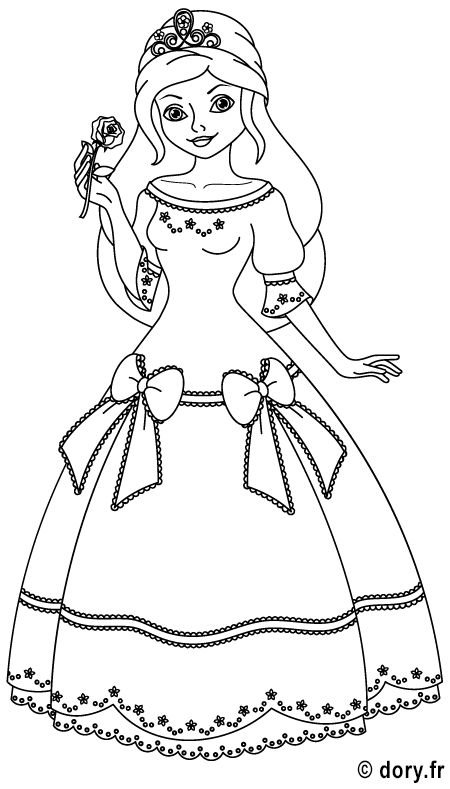 70 top idées de coloriages princesse à imprimer 12