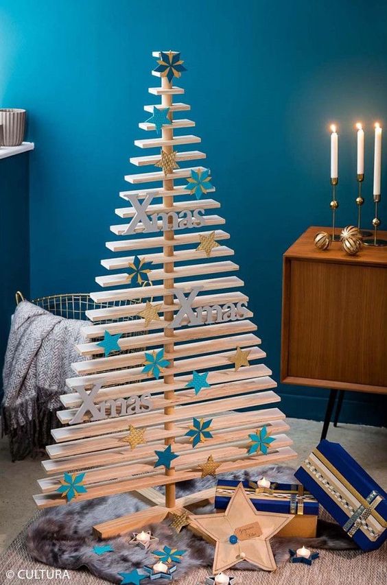 39 top idées & tutos de sapins de noël en palettes 8