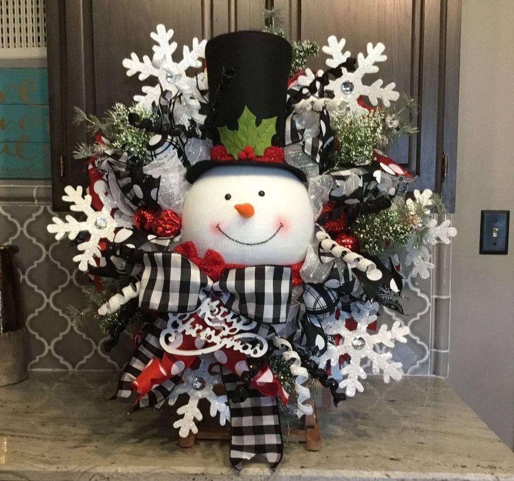 50 top idées de décorations de Noël bonhomme de neige 29